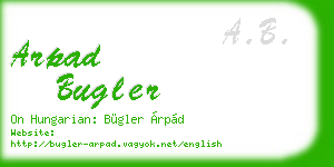 arpad bugler business card