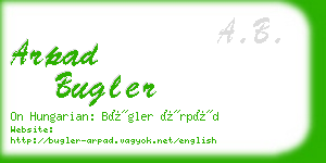 arpad bugler business card
